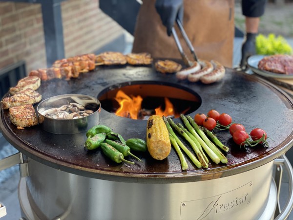 Edelstahl Grill Firestar BBQ RING, "Grilltonne"