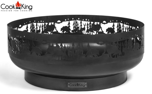 Schwenkgrill 180 cm - Grillrost aus Rohstahl Ø 70cm und exclusive 80cm Feuerschale