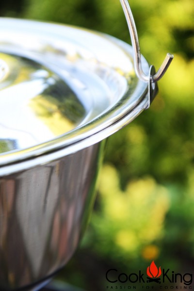 Schwenkgrill 180 cm mit Edelstahltopf 10L und Feuerschale Ø 70cm