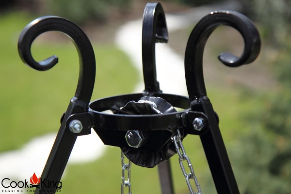 Schwenkgrill 180 cm - Grillrost aus Rohstahl Ø 60cm und hochwertige 80cm Feuerschale